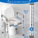 HOMLAND Raised Toilet Seat with Handles, Toilet Seat Riser for Seniors with Adjustable Height & Width, 400lb Handicap Elevated Toilet Seat for Elderly, Pregnant, Fit Any Toilet