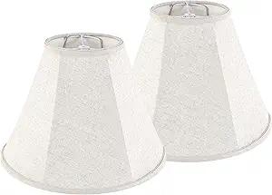 GO&SO Grey Bell Lamp Shades Set of 2 Meduim Lamp Shade 6"Top x 13"Bottom x 9.8"High(Spider) Replacement Lampshade for Table Lamp & Bedside Lamp -Handmade Lampshade,Assembly Required (Oatmeal-Linen)