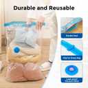 ETENWOLF 20 Pack Vacuum Storage Bags with Rechargeable Wireless Pump, Vacuum Seal Bags for Clothes and Travel, Space Saver Bags in Multiple Carry-On Sizes, Perfect for Luggage and Suitcases