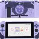 GeekShare Protective Case for Switch 2017 Model, Hard PC & Soft Silicone Cover Set - Star Wings Series Dark Version (For Regular Switch)