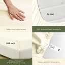 MAYFAIR LINEN 100% Egyptian Cotton California King Fitted Sheet Only - 600 Thread Count Cal King Sheets Deep Pocket Fitted, Soft Cooling No Pop-Off Elastic Bottom Sheet, Fits Mattress upto 18" - Ivory