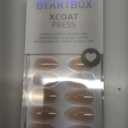 BTArtbox Press On Nails Almond - Short Nude Natural Nails Press Ons, Glue On Nails for Wedding Birthday Gift, Supremely Fit & Glossy Stick On Nails in 15 Sizes - 30 Nail Kit, Nudies