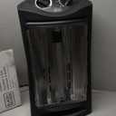 BLACK+DECKER Infrared Radiant Quartz Tower Heater, 1500W Space Heater with Adjustable Thermostat, Portable Heater with 2 Settings, Personal Heater for Home and Office, BHTI06, Black