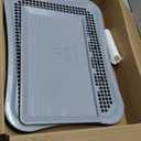 Pee Pad Holder, Indoor Dog Potty for Dogs, Puppy Pad Holder, Puppy Potty Training Tray with Splash Wall & Center Post, 20.1"15.4"