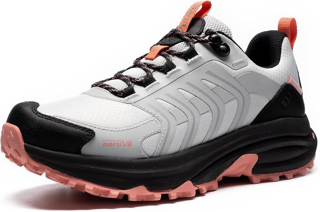 NORTIV 8 Women's Waterproof Hiking Shoes Lightweight for Walking All Day Comfort Non-Slip Outdoor Trekking Camping Climbing Fashion Sneakers Armadillo FieldLite, US: 7.5