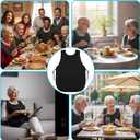 Nogeqi Cobbler Apron, Waterproof Apron with Pockets, Adjustable Cleaning Aprons for Women Men Painting, Work, Hairstylist, Kitchen(Black Unisex) (Black)