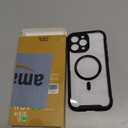 Luxury Bumper Clear Magnetic Wireless Charging Case for iPhone 12 13 14 15 16 Pro Max Shockproof Hard Protection Cover,Black,for iPhone 16 ProMax