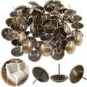 Keadic 60Pcs [ 1-3/16" in Diameter ] Antique Upholstery Tacks Furniture Nails Pins Assortment Kit for Upholstered Furniture Cork Board or DIY Projects - Bronze