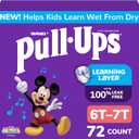 Pull-Ups Boys' Potty Training Pants, Size 6T-7T Training Underwear (55-75 lbs), 72 Count