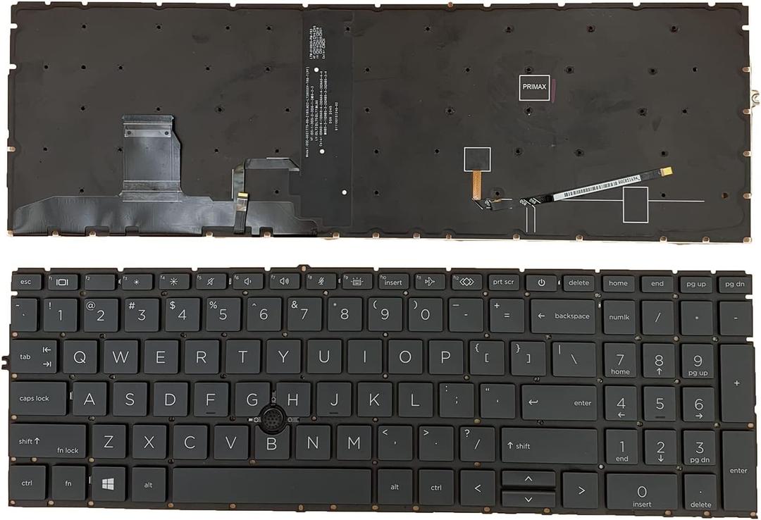 Laptop Replacement US Layout with Backlight Keyboard for HP ELITEBOOK 750 G7 750 G8 755 G7 755 G8 850 G7 850 G8 855 G7 855 G8 M07491-001 L89916-001 HSN-I41C-5