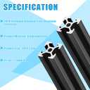 10 pcs 1000 mm 2020 Aluminum Extrusion European Standard Anodized Linear Rail Industrial Aluminum Profiles for 3D Printer Parts and CNC DIY CNC Workbench (Black, T Style)