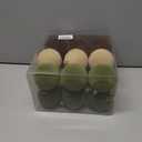 Senjie 18 PCS Velvet Ornaments Balls Sets for Christmas Tree 3.15inch Multicolor Flocked Christmas Balls Assortment for Xmas Tree Holiday Decor (Brown,Green and Khaki Each 6pcs)