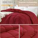 Homelike Moment Comforters Queen Size - Red Duvet Insert Down Alternative Bed Queen Comforter, Lightweight Bedding Comforters Full Size Quilted Soft All Season Solid Red