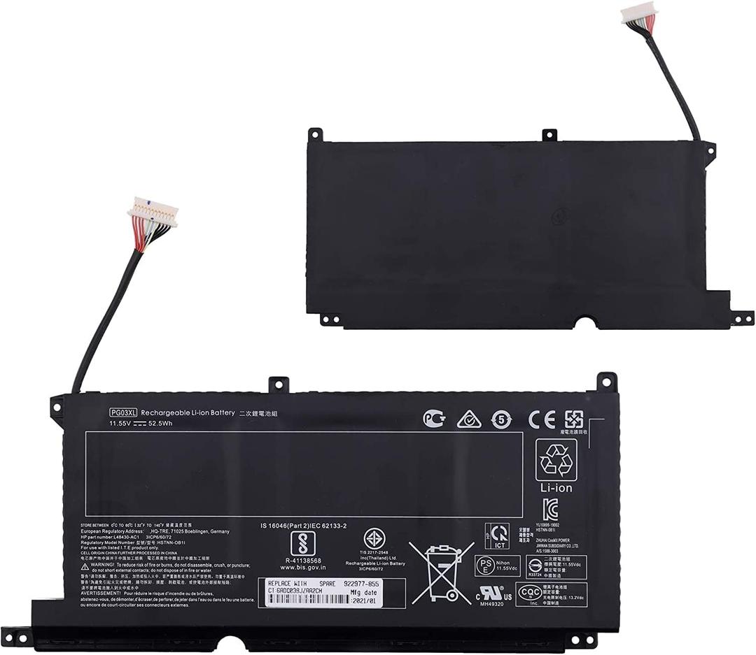Replacement Battery PG03XL Compatible with Hp Pavilion 15-DK 15-DK0125TX HSTNN-OB1I Battery