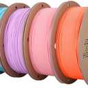 3DHoJor PLA Pro (Plus) Filament 1.75mm, 3D Printer Filament, Cardboard Spool 3D Printing Filament, Dimensional Accuracy +/- 0.03 mm-4 Pack Lilac+Soft Pink+Space Blue+Coral Orange
