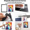SKRYUIE 16x20 Inch Diamond Art Kits for Adults Frames - Magnetic Self-Adhesive, Black - Perfect for 14x18 Inch Artwork Paint by Numbers - Suitabble Frames Painting for Wall Window Door