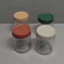 4 pack 10oz Thick Glass Jar with Lid for Overnight Oats,Reusable Leak Proof Wide Mouth Mason Jar perfect for Overnight Oats Fruit Salad Dressing Snacks Cereal Sauce Beans Condiment,Dishwasher Safe