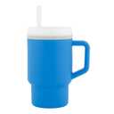 Infantino My 1st Tumbler, Silicone Sippy Cup with Straw & Handle, Spill-Resistant Baby Cup for On-the-Go, BPA-Free Transition Bottle, Ocean (9 Ounces)