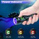 WINDFIRE Dive Light, 395 nm UV Scuba Flashlight, Waterproof Black Light Flashlight with Power Indicator for Scuba Diving, Underwater Fluorescence & Pet Urine Detection