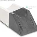 UBBCARE Leg Elevation Pillow for Leg/Knee Surgery Recovery, Memory Foam Leg Pillow with Velvet Washable Cover, Grey