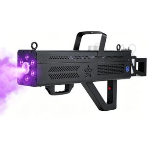 Fog Gun 1700W with RGB LED Lights, Handheld Fog Machine Smoke Cannon for Parties, Halloween, Stage Show, DJ, Club Events Performances