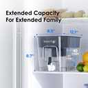 Waterdrop WFD-22L Large Water Filter Dispenser, 40-Cup Water Filter Pitcher, 200-Gallon Long-Life, Reduces Chlorine, PFOA/PFOS and More, BPA Free, Black