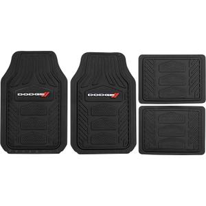 Dodge Weatherpro 4 Piece Floor Mats Set, Floor Mats by Plasticolor (001666R01), Black, One Size