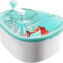 JOYMOOP Fruit Cleaner Spinner JOYLOOP, Large Fruit Washer Spinner, Fruit Cleaner Spinner with Fruit Washer Bowl, Vegetable Fruit Spinner Washer,Fruit and Vegetable Scrubber (Light Blue)