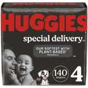 Hypoallergenic Baby Diapers Size 4 (22-37 lbs), Huggies Special Delivery, Fragrance Free, Safe for Sensitive Skin, 140 Ct Size 4 (140 Count) Size 4 (140 Count)