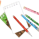 Minecraft themed pens, small notebooks, bags and stamps