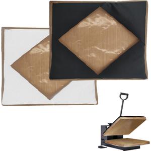 Heat Press Platen Wrap Cover, Upgraded Version, Non-Stick Heat Resistant Teflon Protector for Protecting Sublimation Heat Pressing Machine Plate from Residue, Inks, Adhesives (2Pack 16x20 inch)