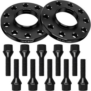 HHCSOP 5X120 Wheel Spacers 15mm, 2PCS Hubcentric Forged Spacers for BMW E82 E88 E36 E46 E90 E92 E60 318i 323i 325i 328i 330i 335i 525i 545i Z3 Z4 Z8 M3 X1, Thread Pitch M12x1.5 Hub Bore 72.6mm