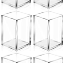 AFOROEOA 10 Pack Clear Acrylic Pen Holder Makeup Brush Holder Desktop Pencil Organizer Acrylic Pencil Cup Stationery Organizer Accessory for School Makeup Desk Office Pen Organizer