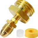 Male POL to Male 1-3/4" ACME Thread Vapor Liquid Transfer Valve Adapter Grill Fill, Propane Refill Adapter, Heavy-Duty Propane Transfer Valve  Makes Fill Station Compatible with Other Tanks.