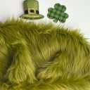 Bianna Olive Green Faux Fur Fabric, 60 inches Wide Options, American Seller, Luxury Shag Shaggy Material for Crafting, Sewing, Costumes, Fursuits, Home Decor (8x8 inches)
