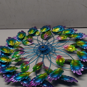 Peacock Wind Spinner, 21" Dia Large Kinetic Wind Sculptures & Spinners Outdoor, 68 Inch Tall Metal Windmill for Garden Yard Decor