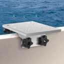 Gisafai Universal Aluminum Downrigger Bracket for 45/90 Degree Boat Track System Lund Sport Track Downrigger Mount Fishing Accessories (White)
