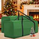 Christmas Tree Storage Bag Fits Up to 12 ft Tall Christmas Tree, 420D Oxford Extra Large Heavy Duty Xmas Tree Bag Waterproof Tree Storage Bag with Zippers and Reinforced Handle, 68" X 30" X 20", 2P
