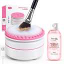 Norate Makeup Brush Cleaner, Stocking Stuffers for Women, Moms, Teen Girls, Electric Makeup Brush Cleaner Machine Solution, Removes Residue from Makeup Brushes with Deep-Clean Cruelty-Free Shampoo