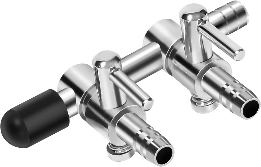 AQUANEAT Aquarium Air pump Splitter, Fish Tank Air Valve, Metal Control Valve for Pump Accessories(X-Small 2 Way)