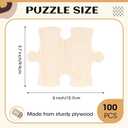 Seenelling 100 Pcs 4x5 Inch Large Blank Wooden Puzzle Pieces for Crafts DIY Make Your Own Puzzle to Draw on Unfinished Large Jigsaw Valentine's Day DIY Arts and Crafts Projects and Gift