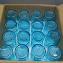 YOUEON 16 Pcs Blue Glass Bud Vases, 8 Oz Living Bud Vases, Small Vases for Flowers, Decorative Glass Bottles, Vintage Flower Vases for Table Centerpiece, Wedding Reception, Home Decor, Office