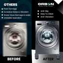 ORBON Anti Vibration Pads for Washing Machine | Durable Washing Machine Feet Anti Vibration | Anti Vibration Pad Washing Machine | Anti Vibration Washing Machine Support (Round Adjustable)