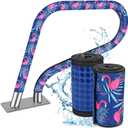 6 Feet Pool Handrail Cover, Zippered Pool Hand Railing Covers | with Non-slip Dot, Anti-Scald Safety Hand Rail Grip Sleeve for Inground Swimming Pools Ladder - Flamingos+Leaves Pattern
