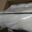 Natural Pinch Pleat Linen Curtains 108 Inches Long 4 Panels Set Ivory Cream, 40"W x 108"L