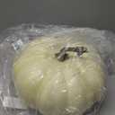 Artificial Pumpkin Cream White Realistic Foam Pumpkin Fall Decor Fake Fruit Vegetable for Harvest Thanksgiving Party Christmas Decoration,(Size:10.2W x5.5H)