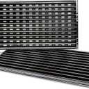 Hisencn Grill Grates for Charbroil Performance Tru-Infrared 2 Burner Gas Grill 463633316, 463672016 463672216, 463672416, 17 Inch Stamped Porcelain Steel Replacement Emitter Plates