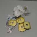 4 Pack Crystal Glass Dummy Door Knob, Single Side Dummy Door Knob Set for Interior Doors, Satin Brass