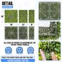 E&K 18" Wx18 Hx12 D Artificial Boxwood Hedge Wall, Faux Grass Outdoor Privacy Screen Indoor Divider Freestanding Greenery Backdrop for Office Garden Backyard Balcony