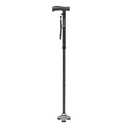 HurryCane Freedom Edition Foldable Walking Cane With T Handle - Enhanced Mobility Support - Patented SteadiGrip Base - Adjustable Height - Lightweight Foldable Design - Black